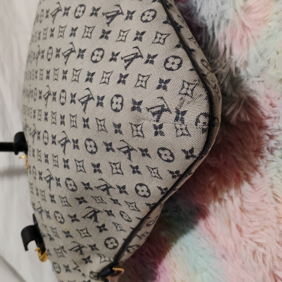 FLASH SALE! Auth Louis Vuitton Denim Francoise 2 Way Mini Lin Shoulder/Handbag - Picture 7 of 16